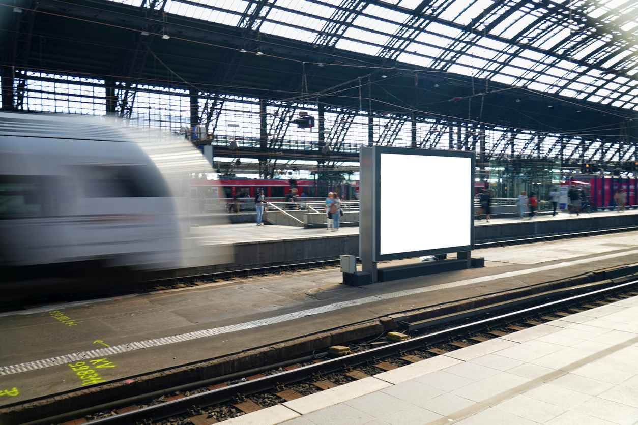 Digital Billboard at Train Station